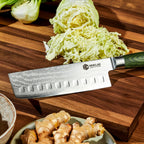 Damascus Steel Nakiri Knife, 6.5"